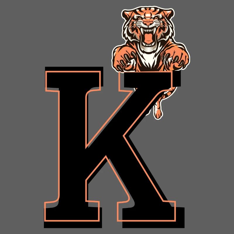 Buchstabe k Tiger - Geschenkidee