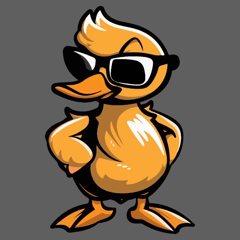Bande dessinée cool de canard
