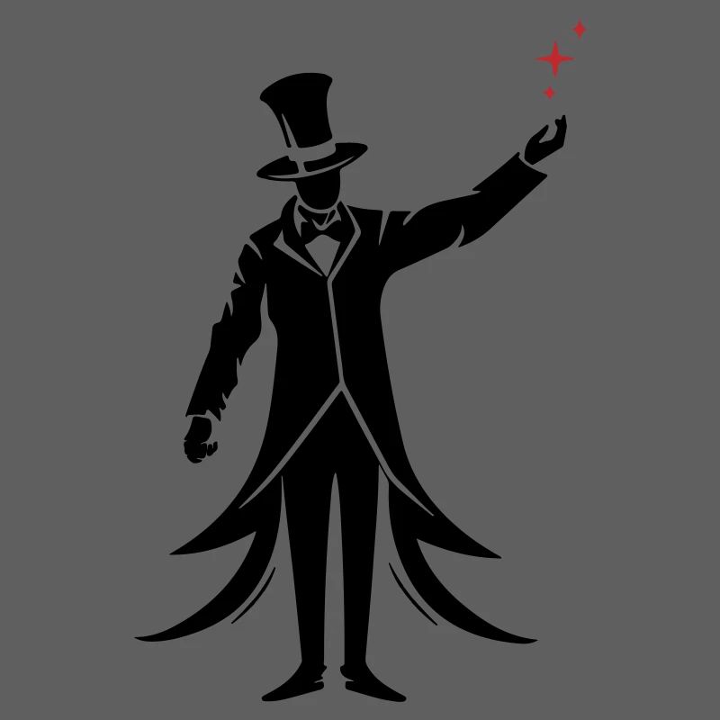 magicien silhouette sorcier