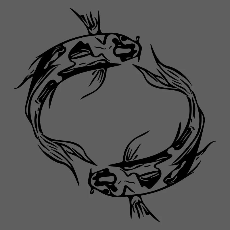 Two Vector Koi Carp Fish