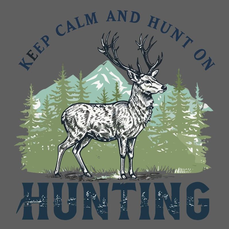 Conception majestueuse de chasse au cerf