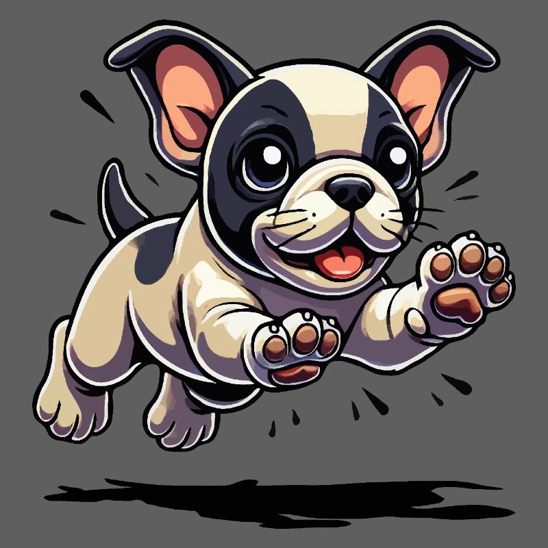 Sauts de chiot bouledogue français