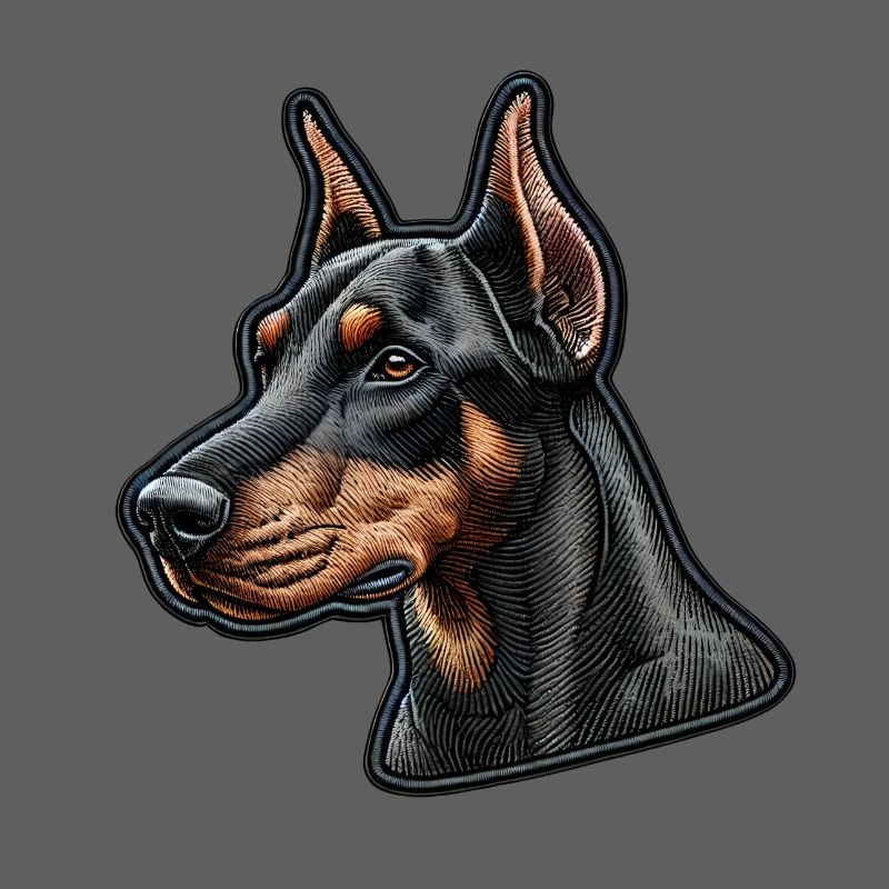 Doberman élégant et alerte