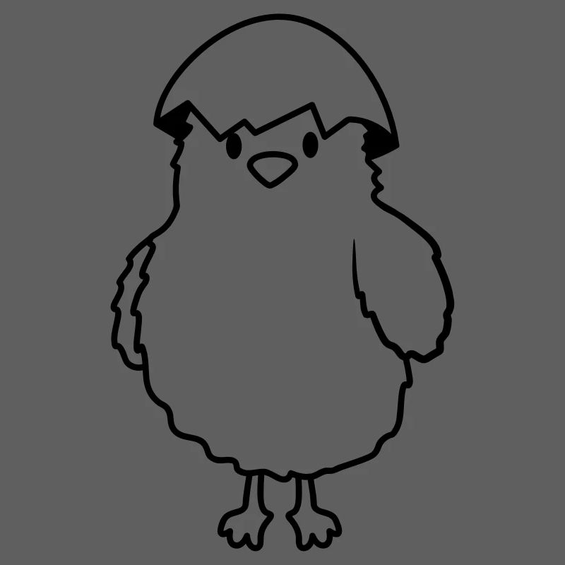 Chicks with eggshell on the head