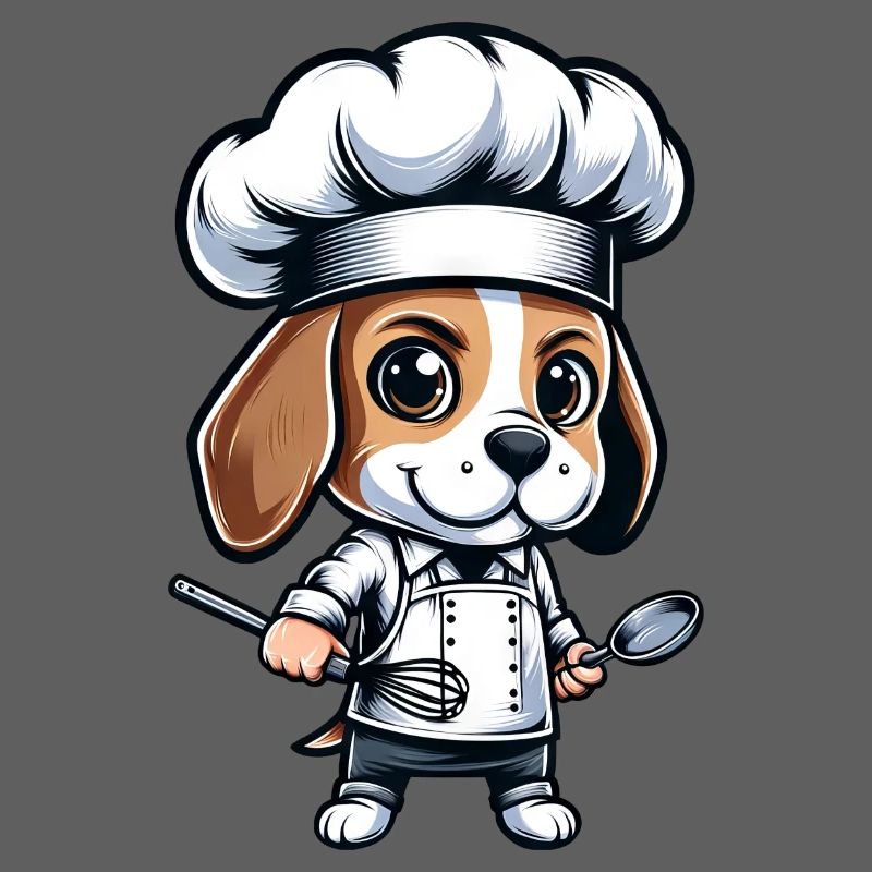 Conception de bande dessinée mignonne Beagle Chef