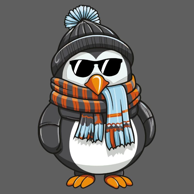 pinguin comic winter