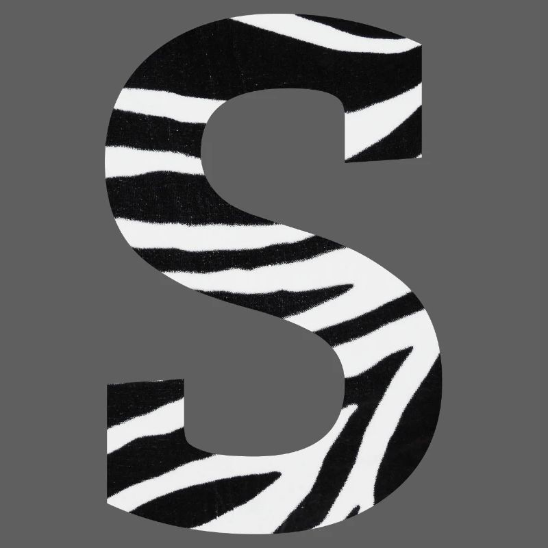 Buchstabe s Zebra