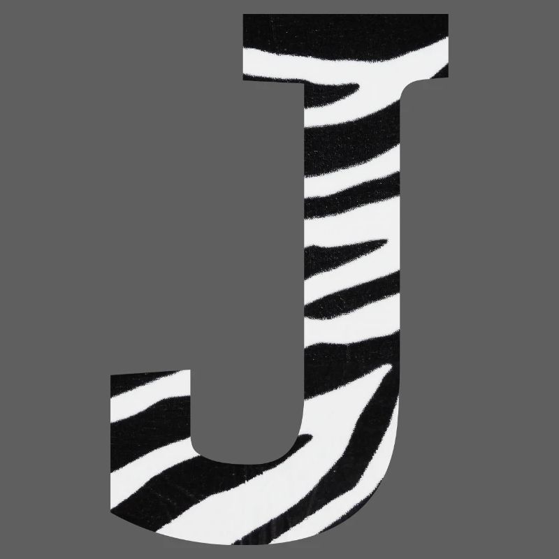 Letter j zebra