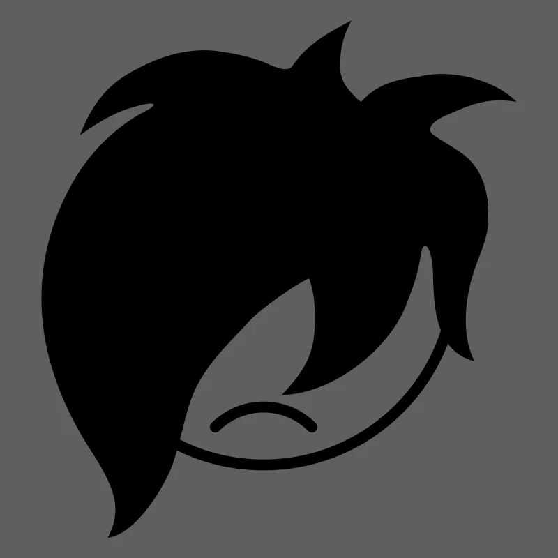 Triste malheureux emo longs cheveux noirs