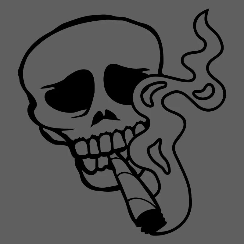 Joint smoking skull weed