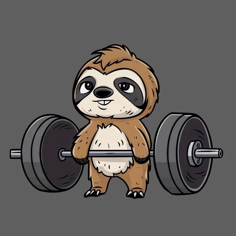 Sloth during workout: dumbbell, bench press & cross