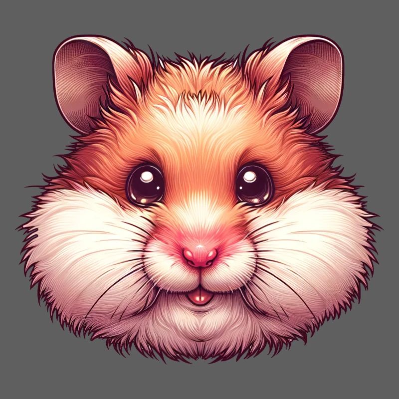 Hamster Head Portrait Ugly Hamster Cheeks
