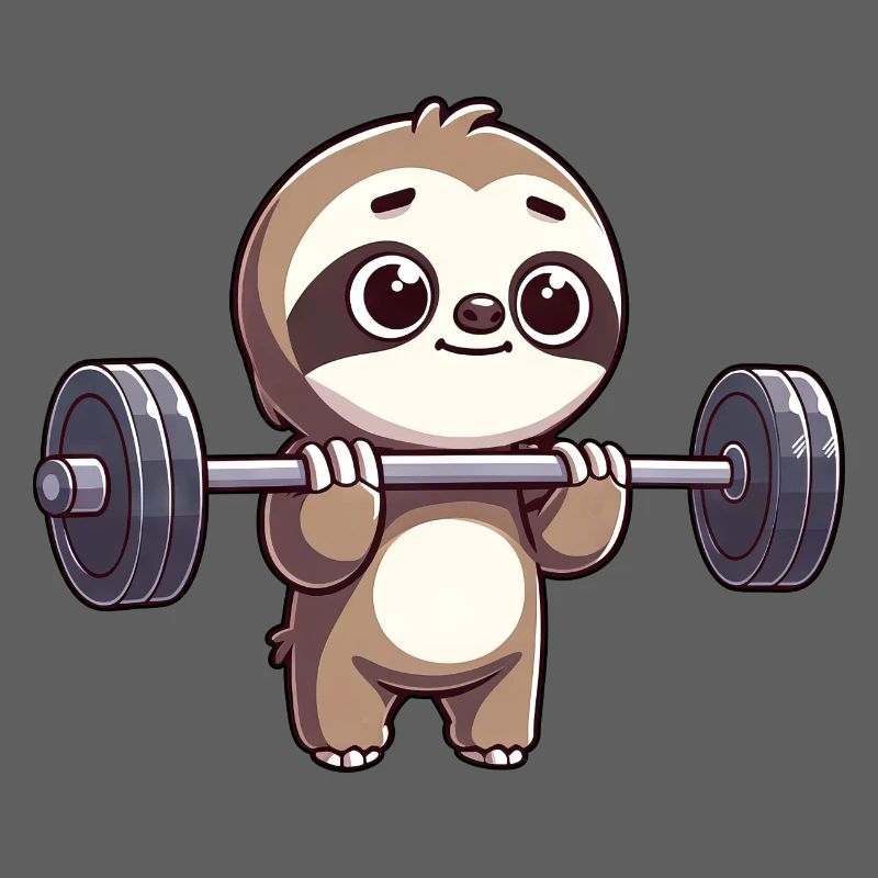 Faultier Power-Training mit Hanteln