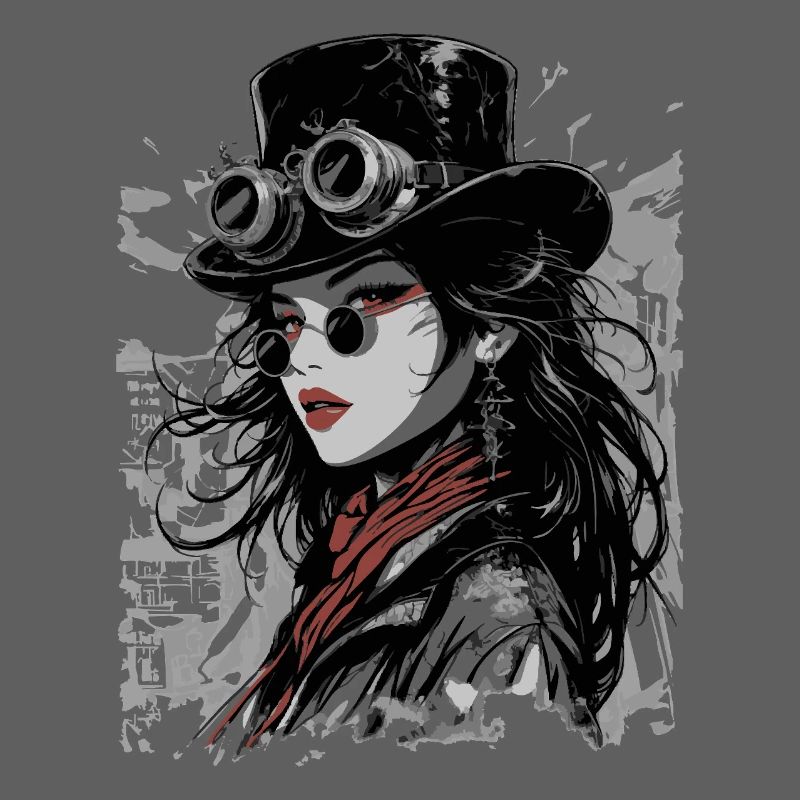 Steampunk Diva mit Goggles