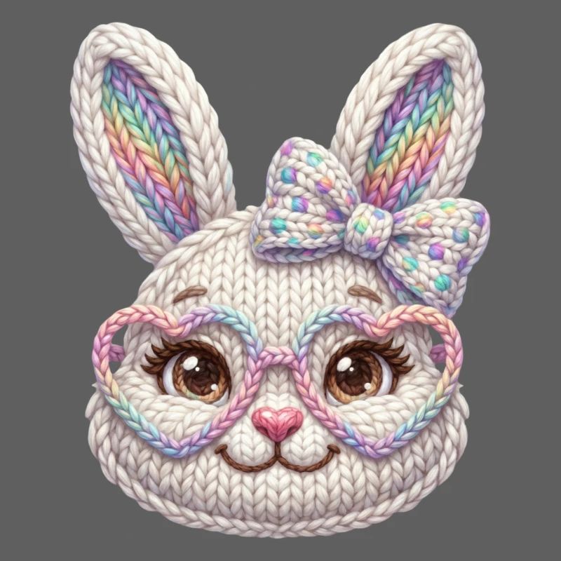Easter Bunny Sunglasses Bow Faux Yarn Easter