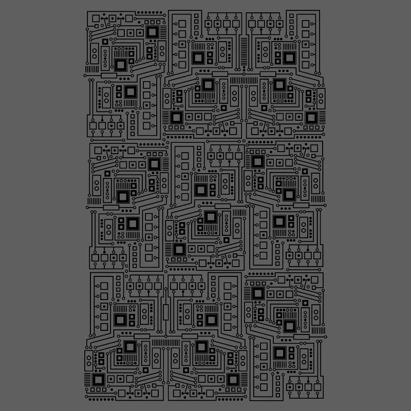 Circuit board CPU motif technology pattern computer gift