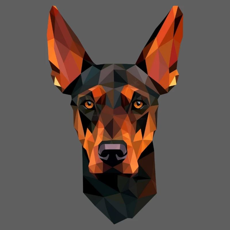 Polygone de Doberman Chien
