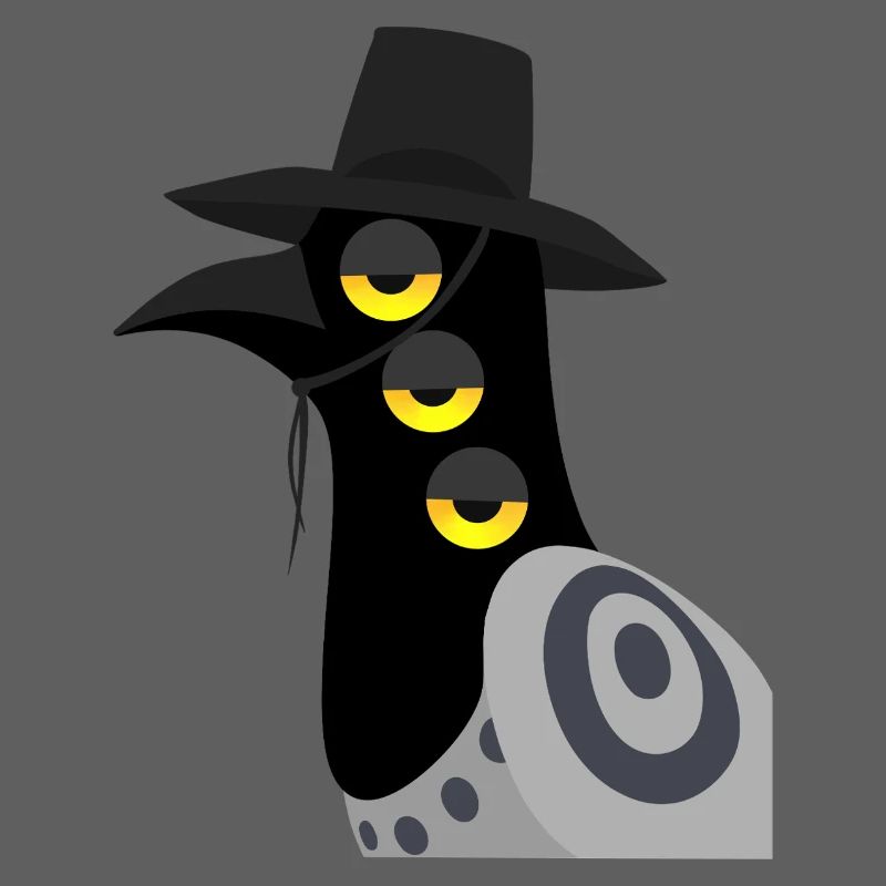 Dämonischer Vogel skeptisch