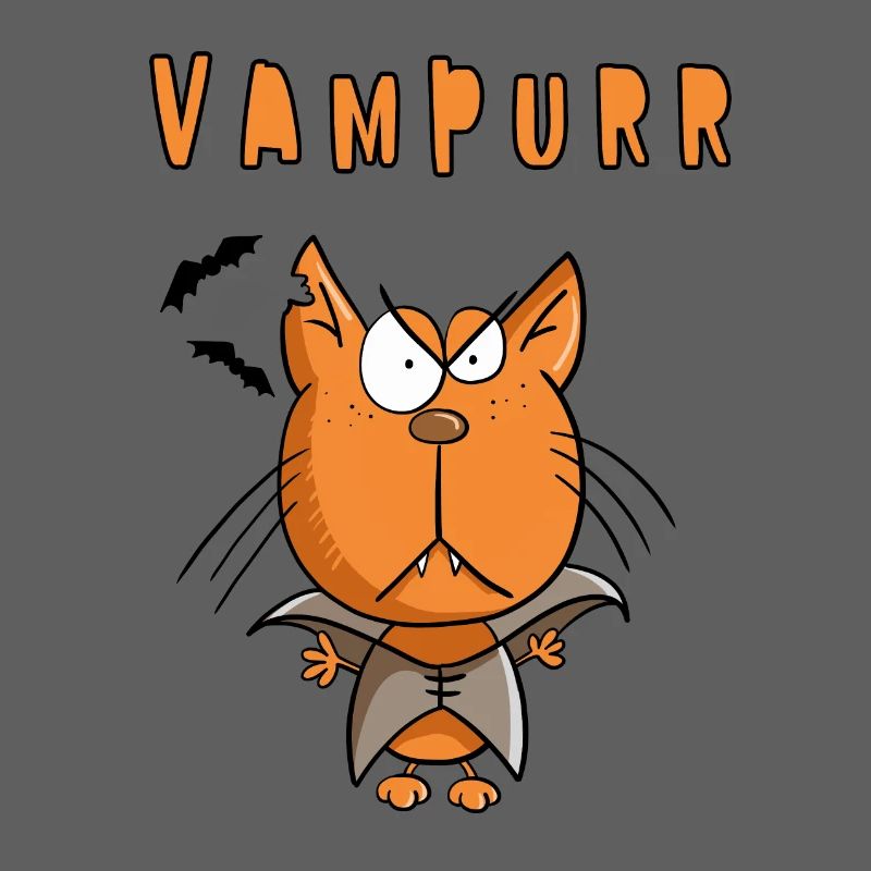 Creepy Vampurr Schnurr Cat I Halloween