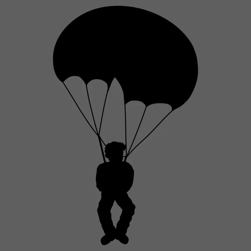 Conception de parachutiste Silhouette