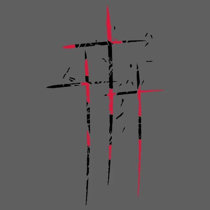3 crosses design pattern scratch cool old tears br