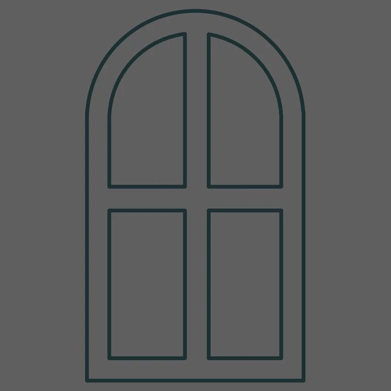 Bogenfenster geöffnet