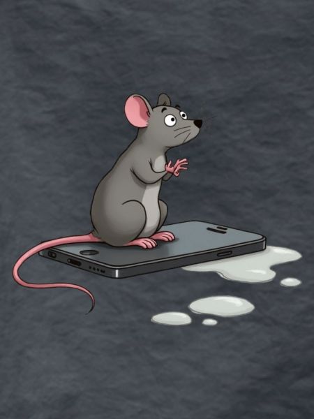 Rat on iPhone