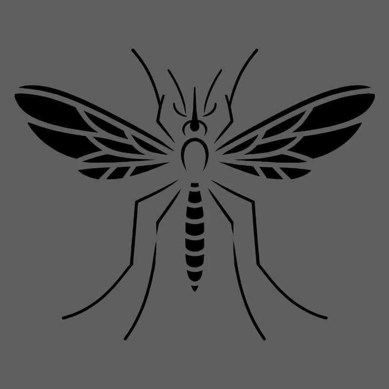 Conception minimaliste de silhouette d’insecte moustique