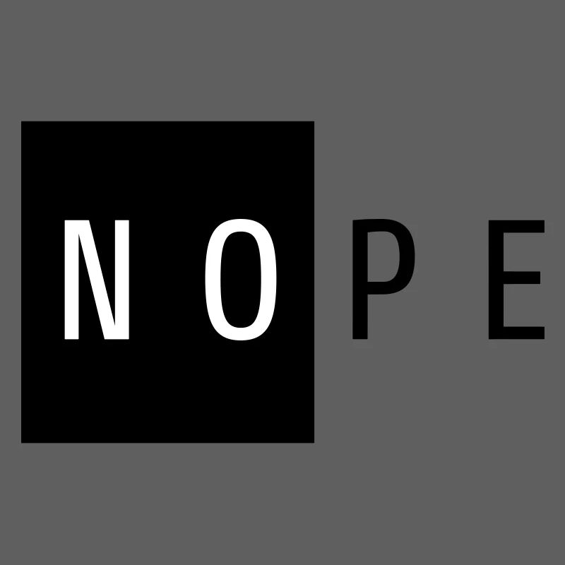 NOPE Schwarz Geschenk