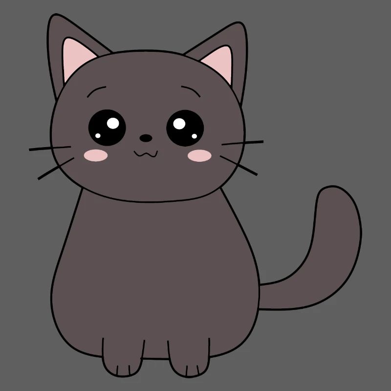 Schwarze Katze Katze Süßes Kätzchen Weihnachtsgeschenk
