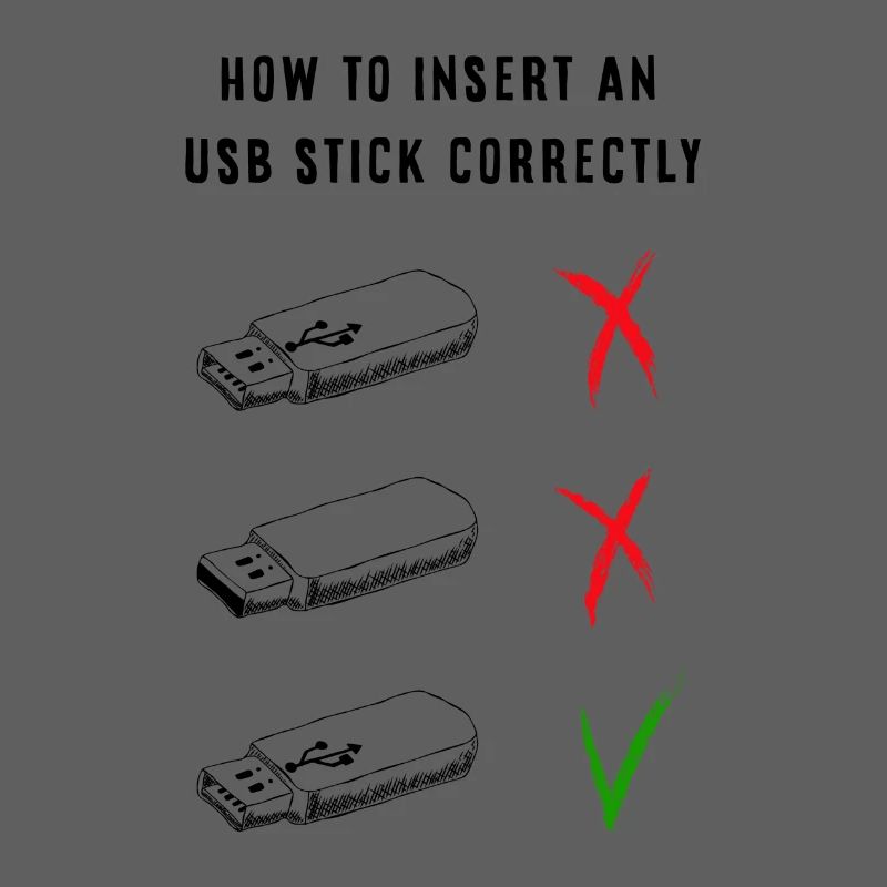 How to insert an usb stick correctly