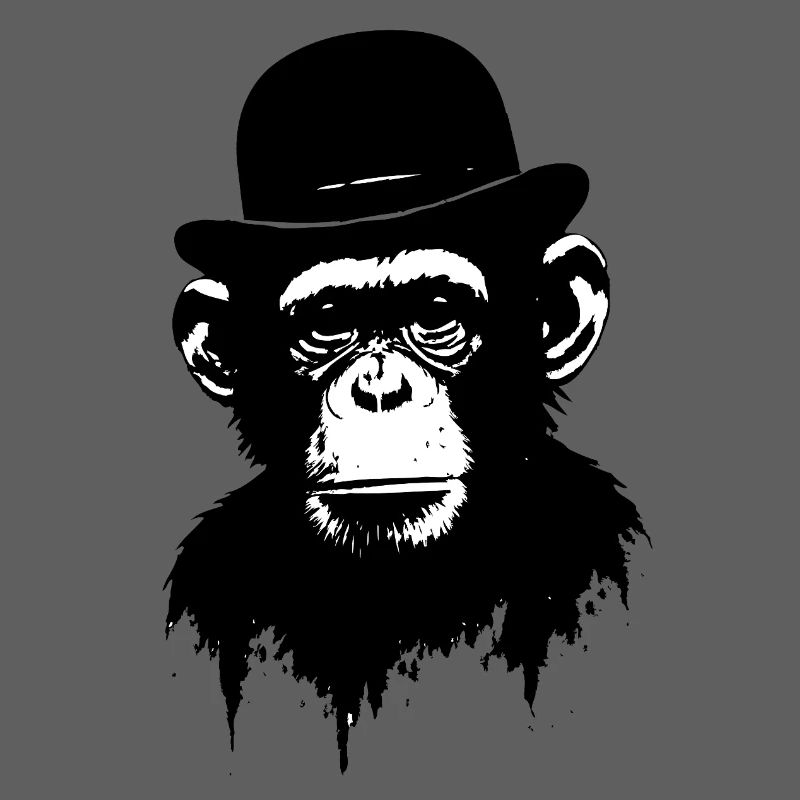 Monkey with bowler hat