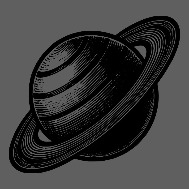 Ringed planet Saturn with ring system in the solar system