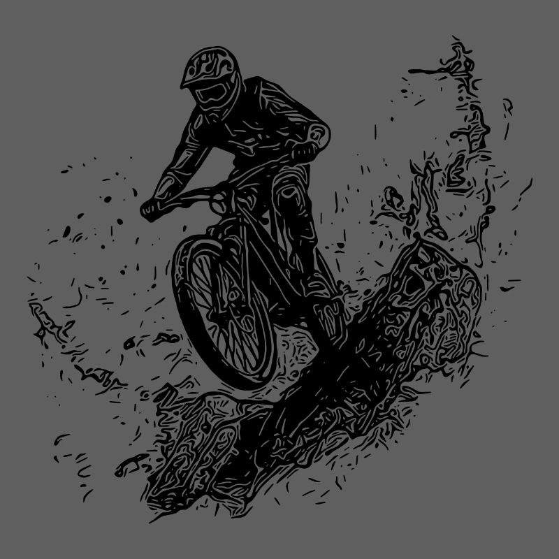 Regen Radfahrer Schlamm Wald Abfahrt