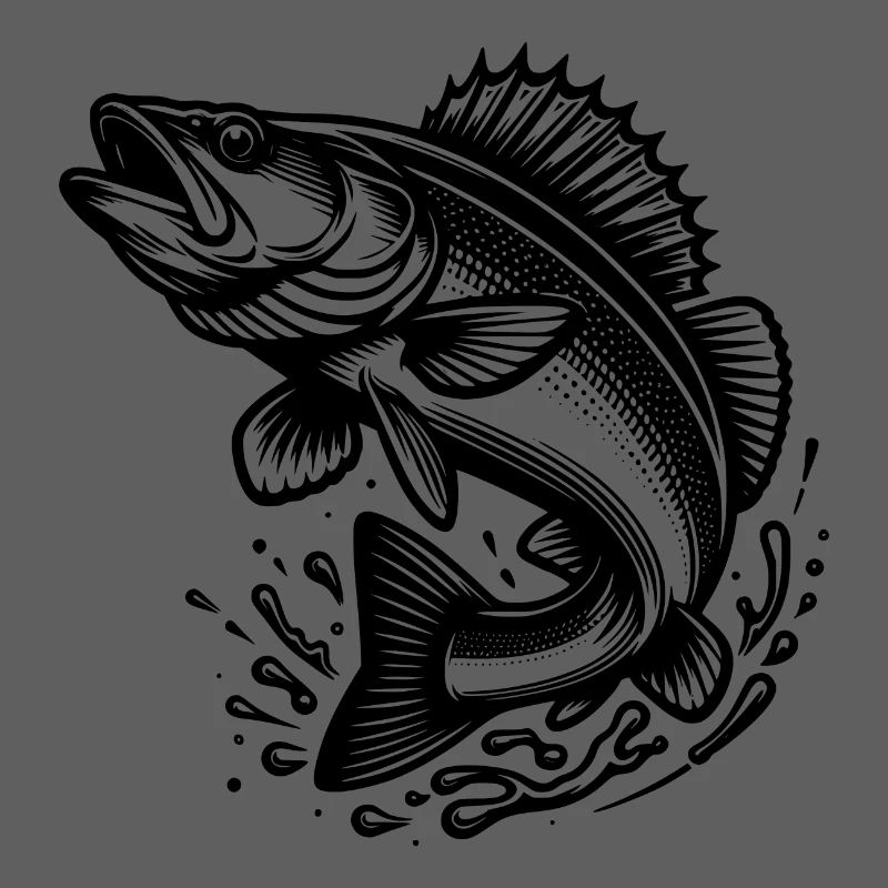 Large Jumping Zander Fish