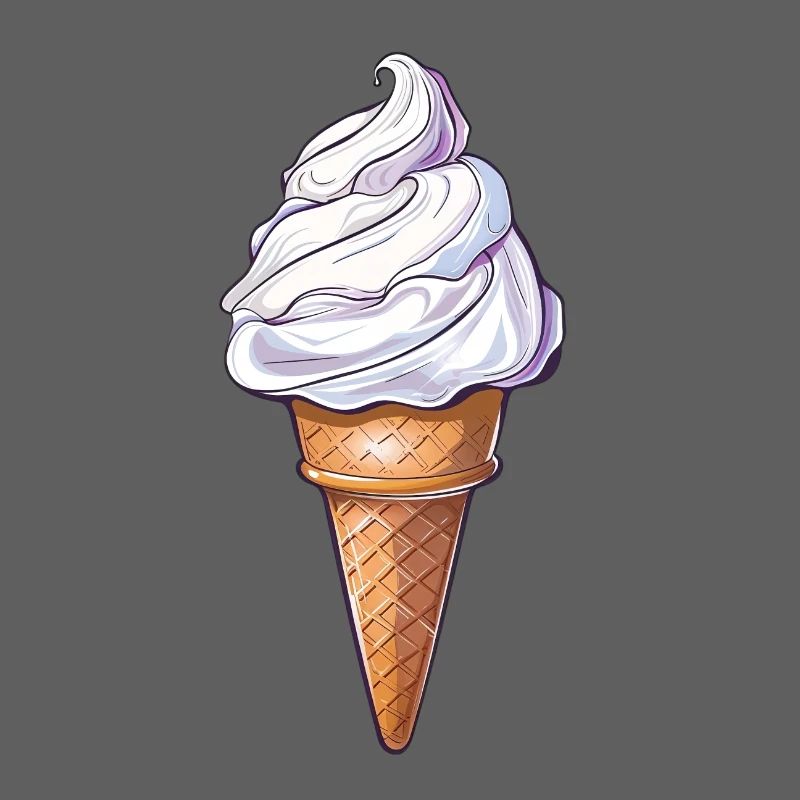 Cornet de glace sucrée d’été avec glaçage