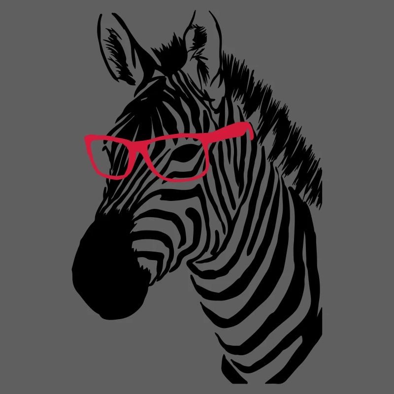 Zebra mit Brille