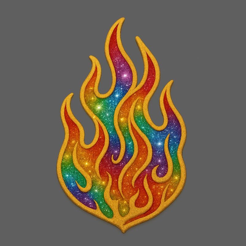 Écusson de feu arc-en-ciel