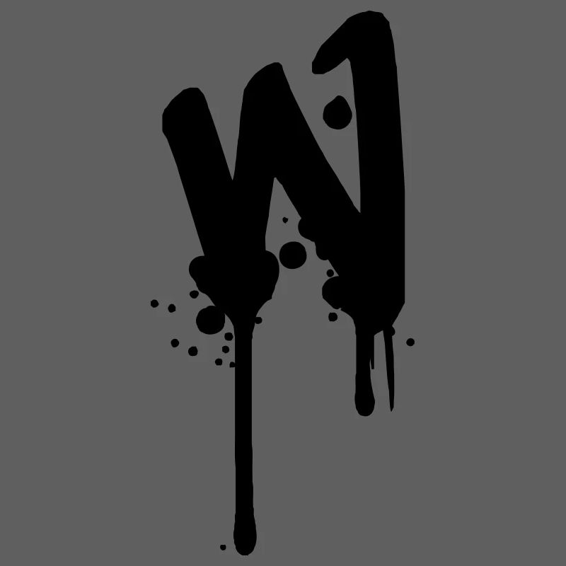 Graffiti W gouttes Farbklex spray