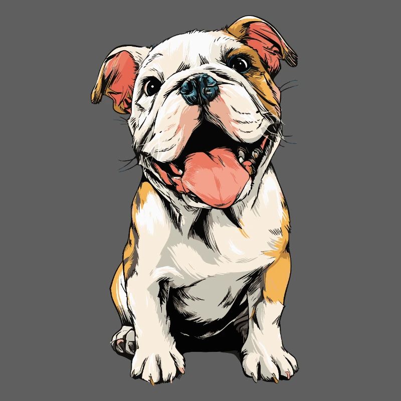 Illustration du chiot bouledogue anglais