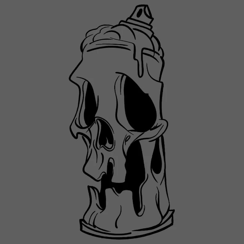 Skull spray can