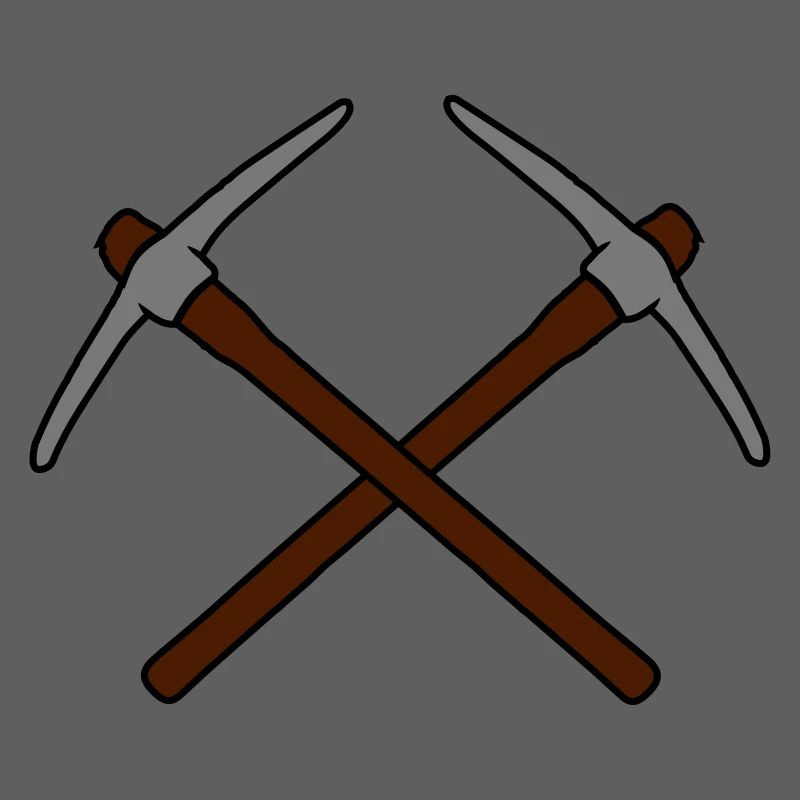 2 cross logo pickaxe pickaxe mining mining hammer