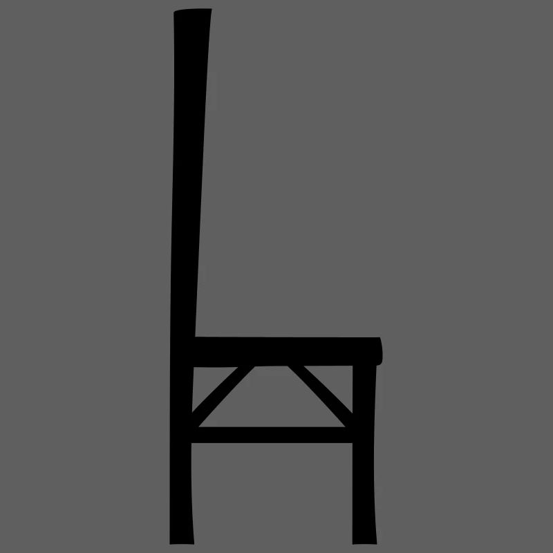 Conception silhouette de chaise