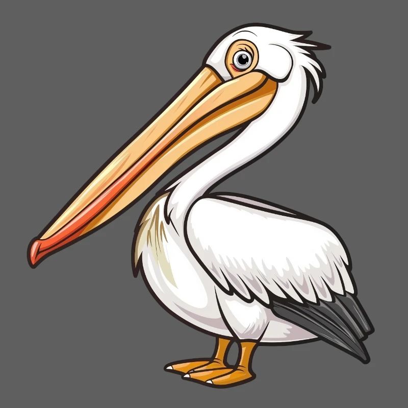 Fier pélican dans une pose élégante