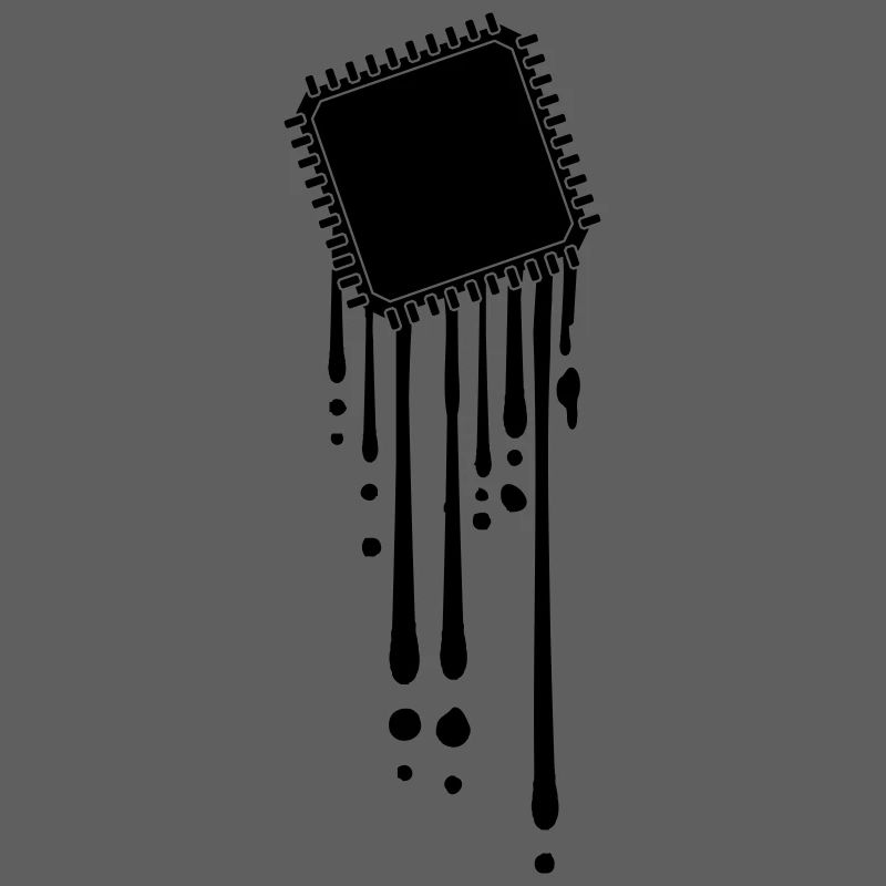 prozessor schmelzen tropfen graffiti cpu computer