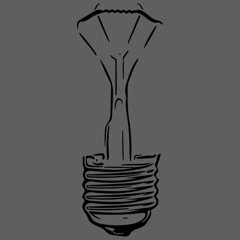 Lampe avec ampoule en verre défectueuse