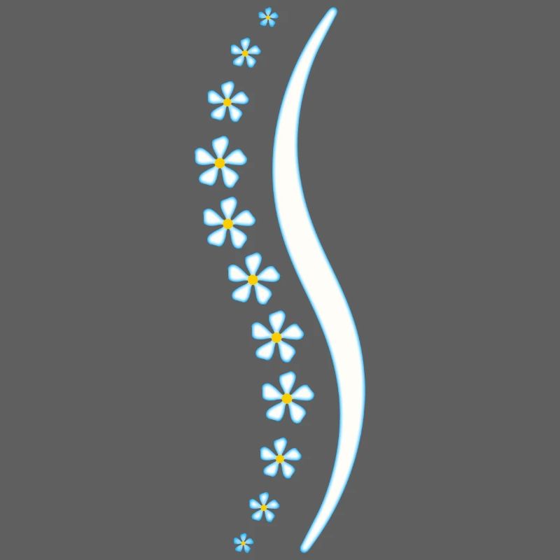 Blumen-Wirbelsäule blau