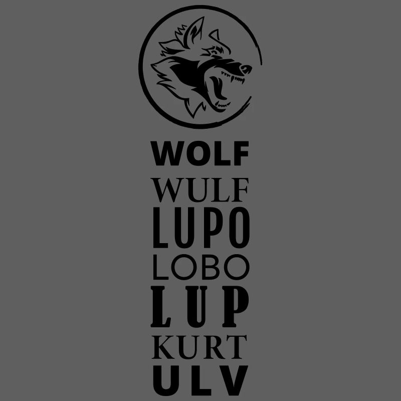 GOWILD Wolf Design in 7 Sprachen