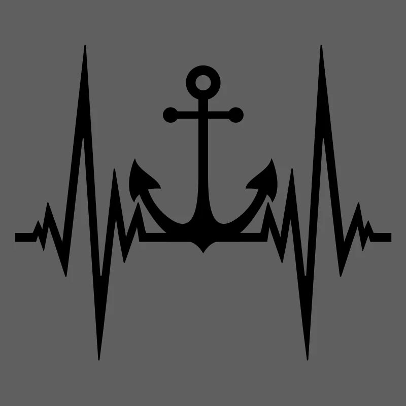 herzschlag puls frequenz anker boot schiff schwimm