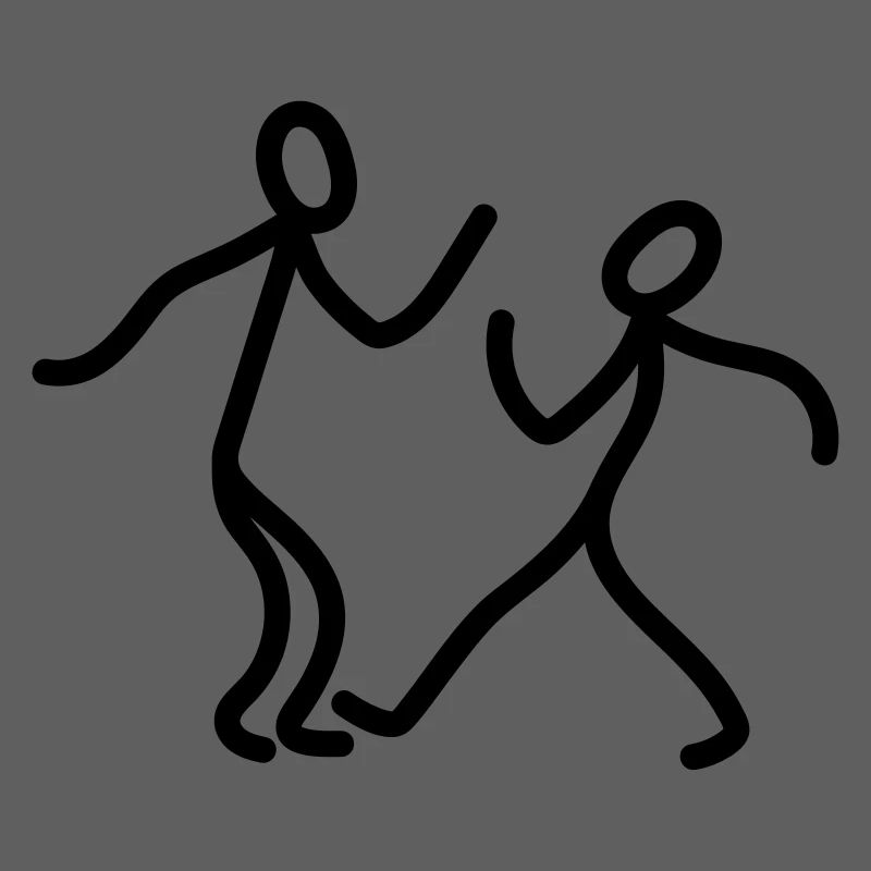 2 dancing strichmaennchen freunde paar paerchen l